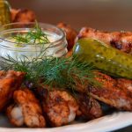 Dill Pickle Chicken Wings and Dill Pickle Dip
