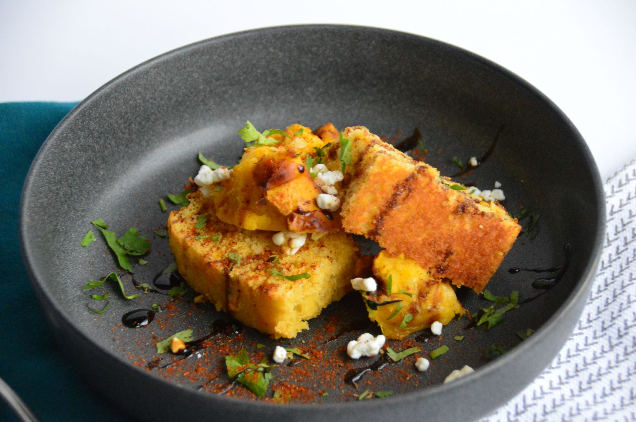 Smoked Acorn Squash & Toasted Cornbread